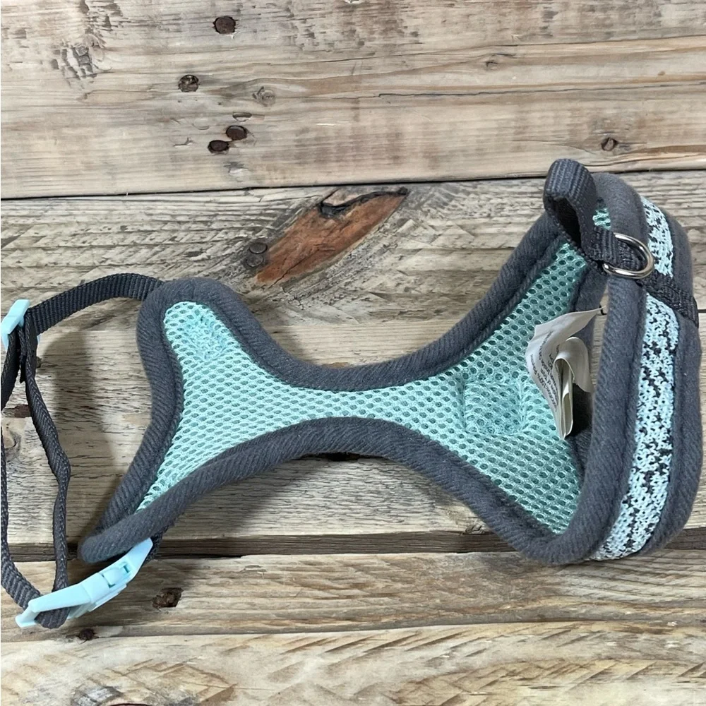 Simply Cat Harness Size 0/S Green Gray Comfort Mesh Leash Pet Dog Collar Trainer